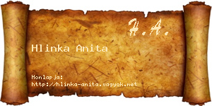 Hlinka Anita névjegykártya
